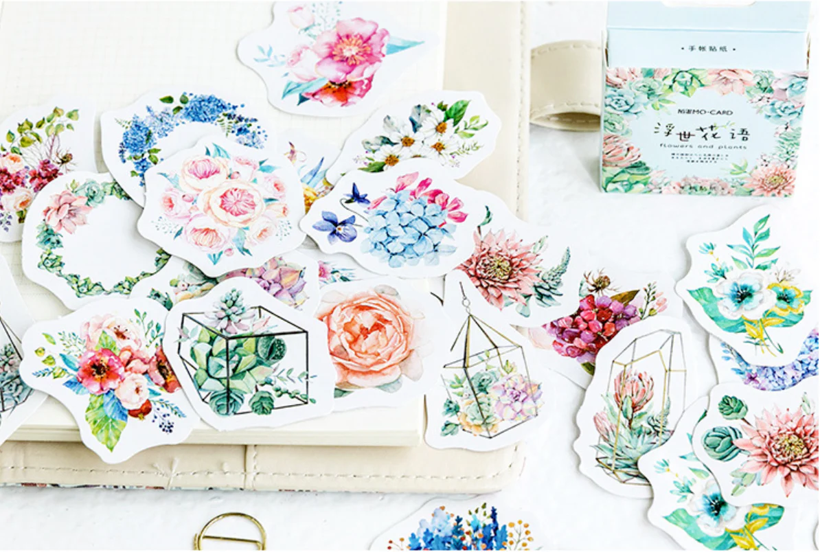 Spring Flowers Paper Stickers