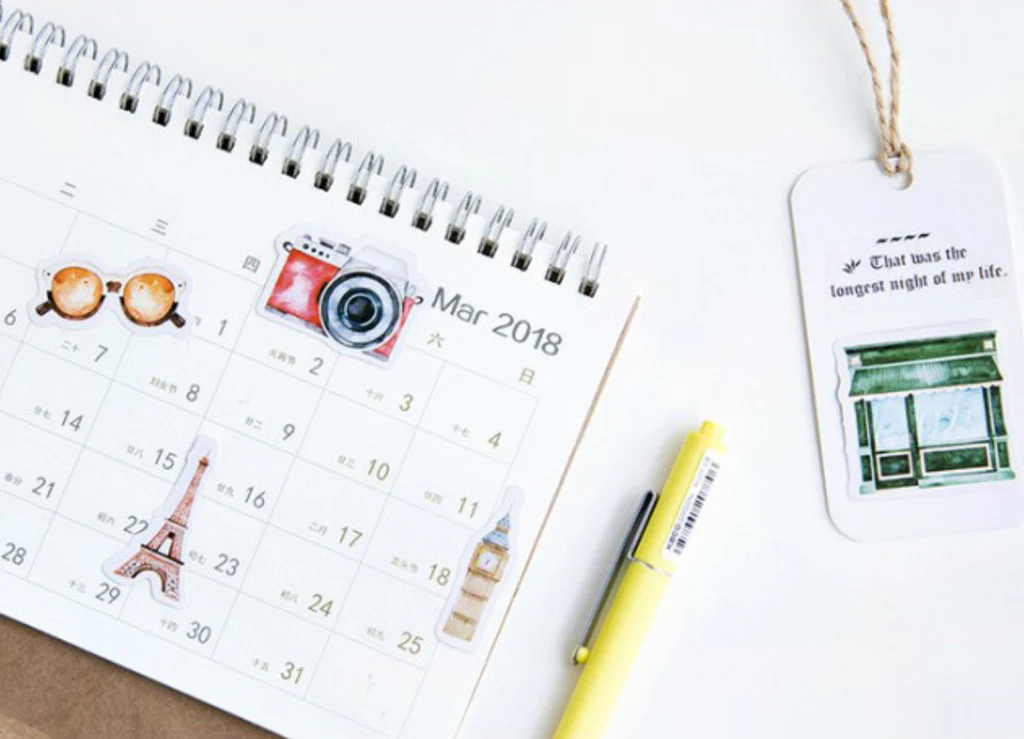 Travel Theme Paper Stickers