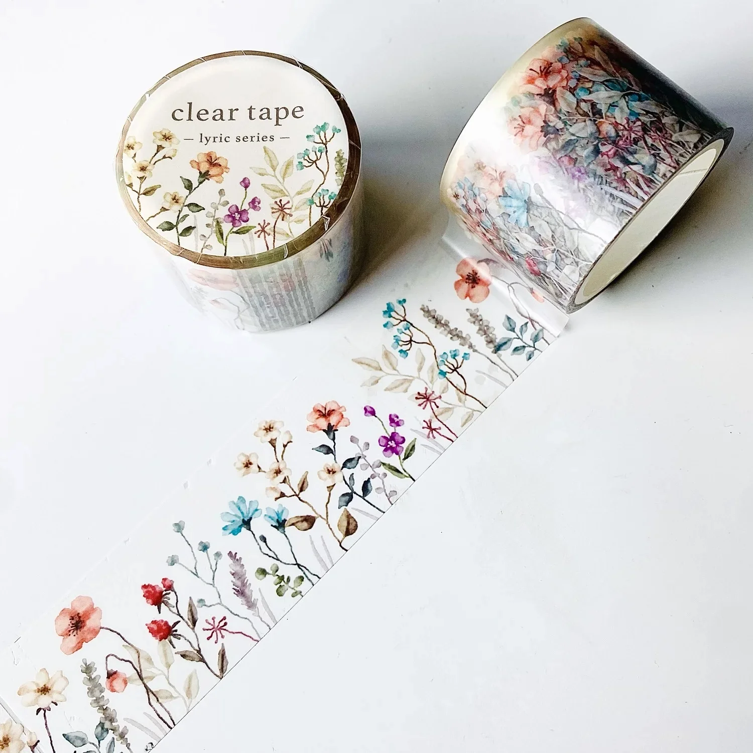 Mind Wave Lyric Series Clear Washi Tape - Flower Meadow