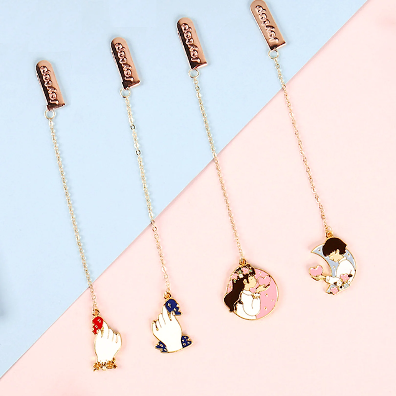 Heart Pendant Bookmark Set of 2