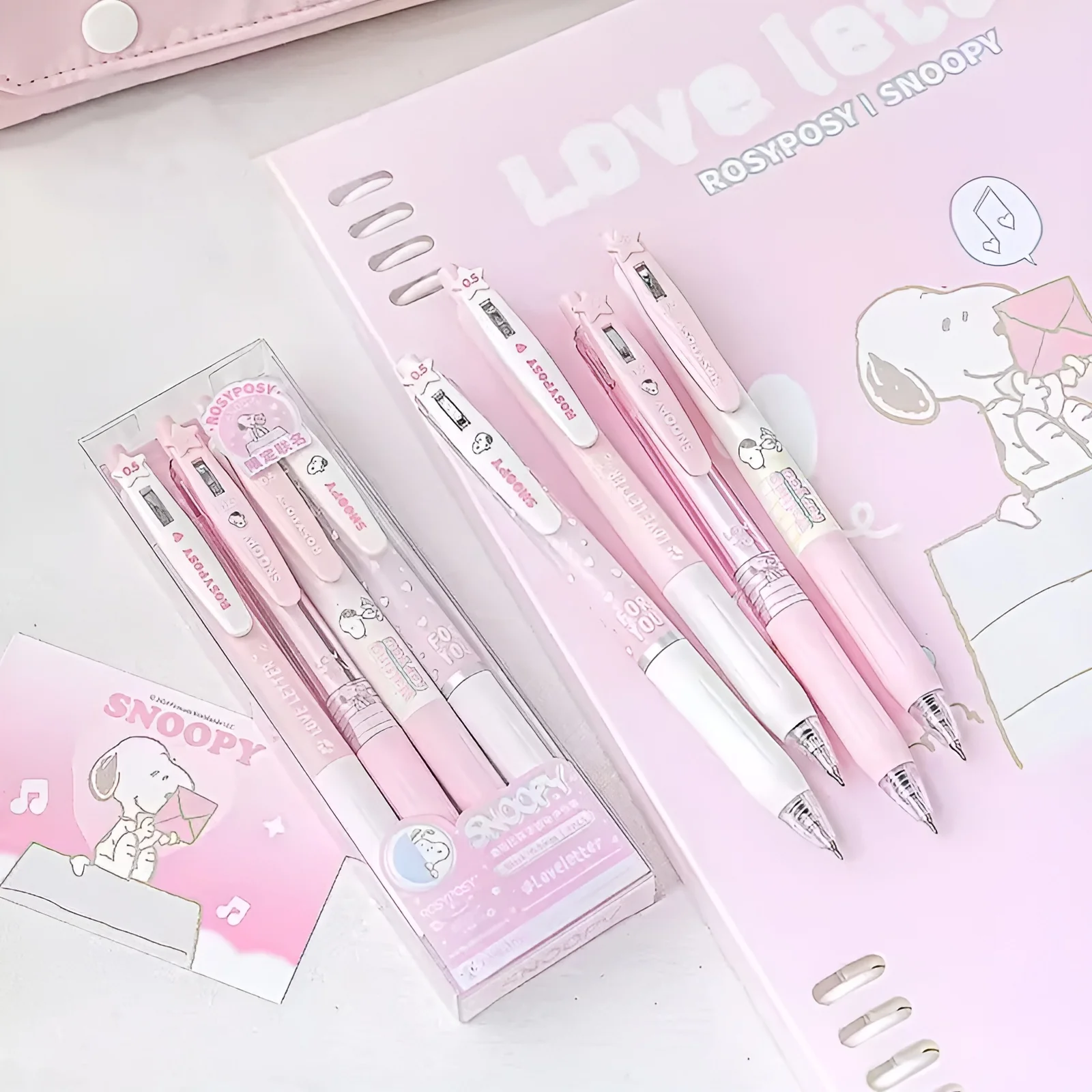 Fuzzy Snoopy Dreamy Gel Pen Set of 4