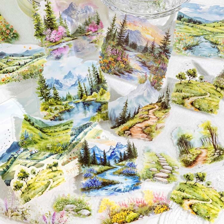 Seasonal Nature Clear Stickers