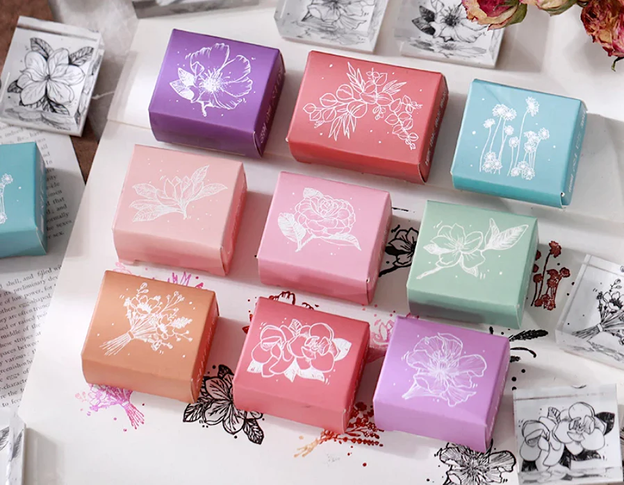 Garden Pattern Rubber Stamp