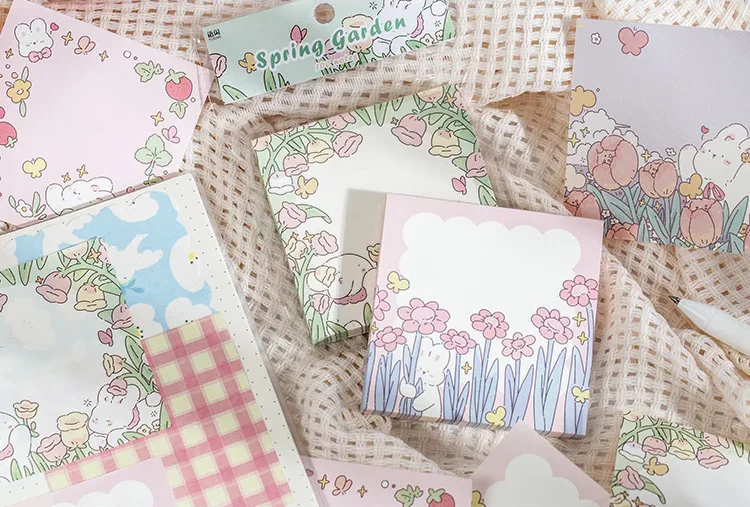 Bunny Blossom Patch Memo Pad