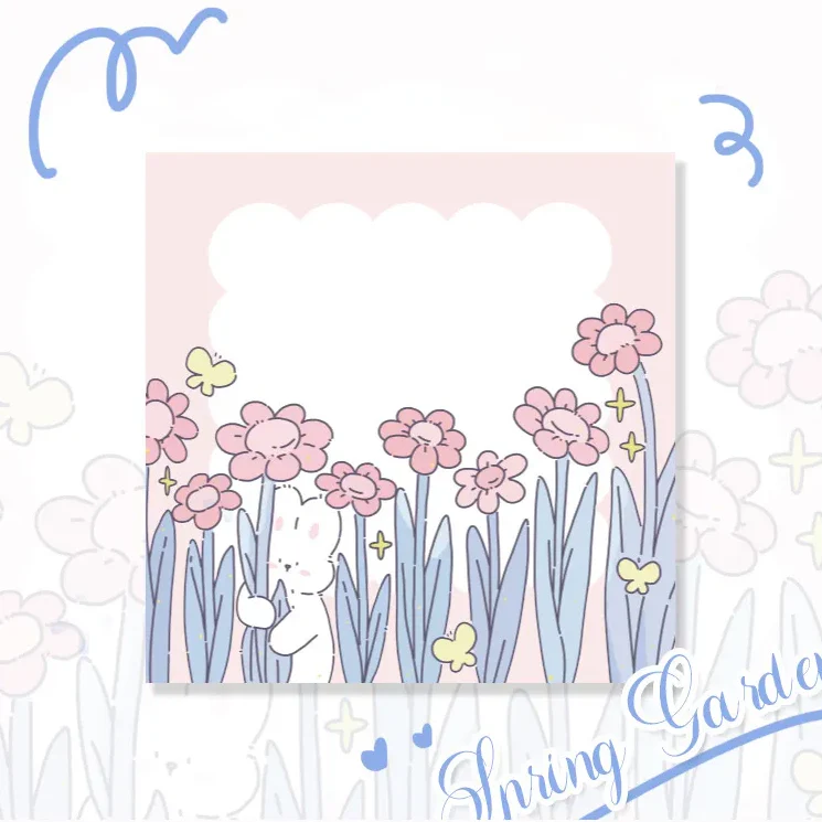 Bunny Blossom Patch Memo Pad