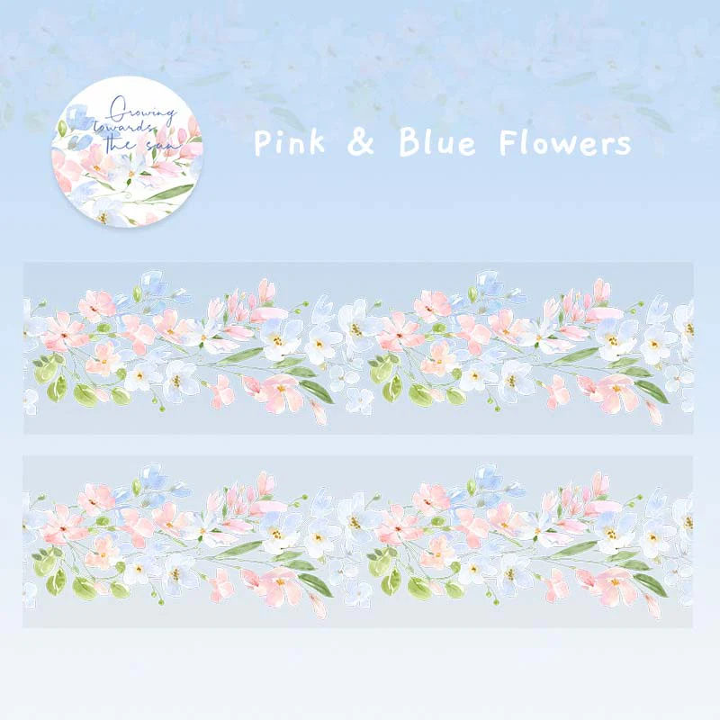 Floral Pattern Clear Masking Tapes