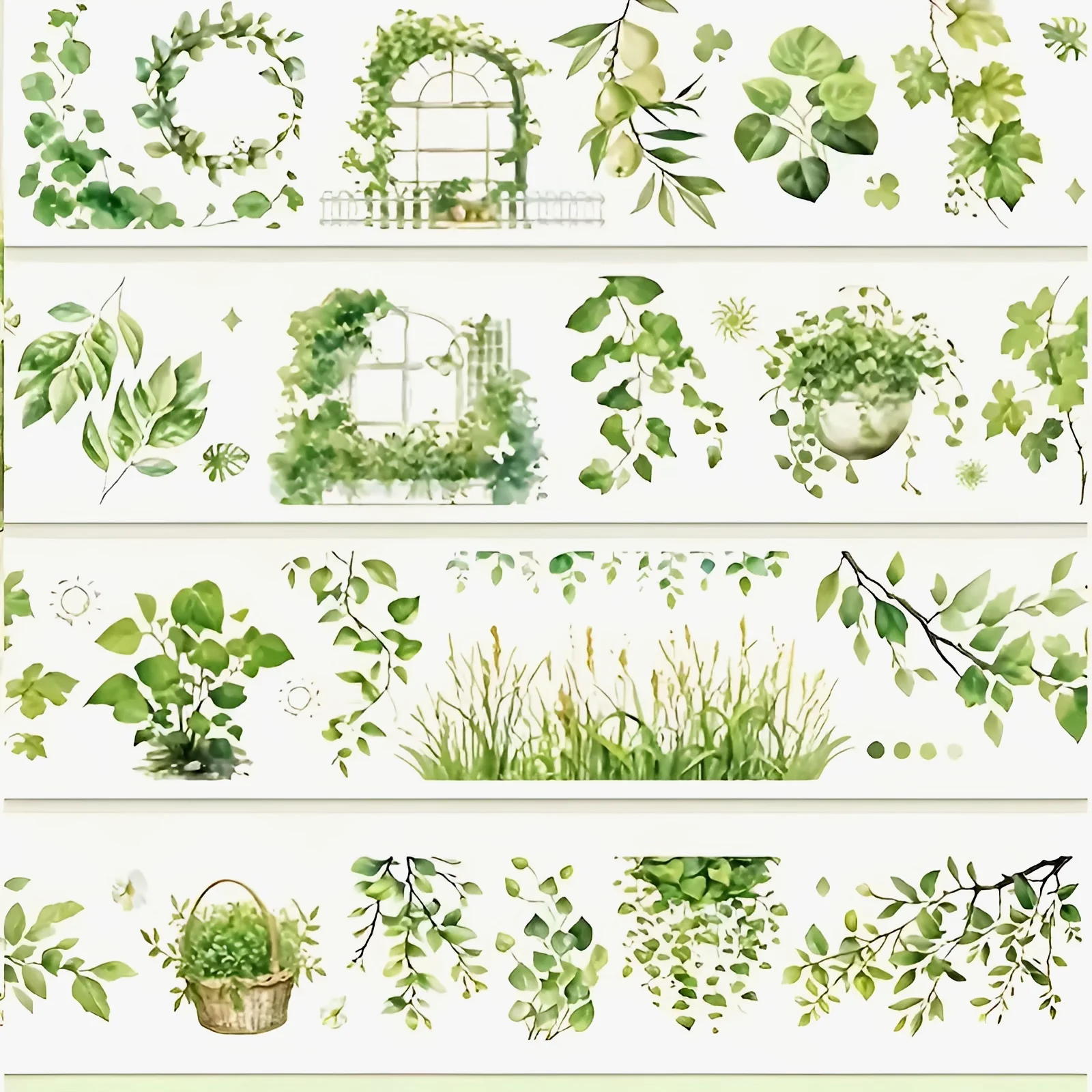 Greenery Garland Clear Masking Tape