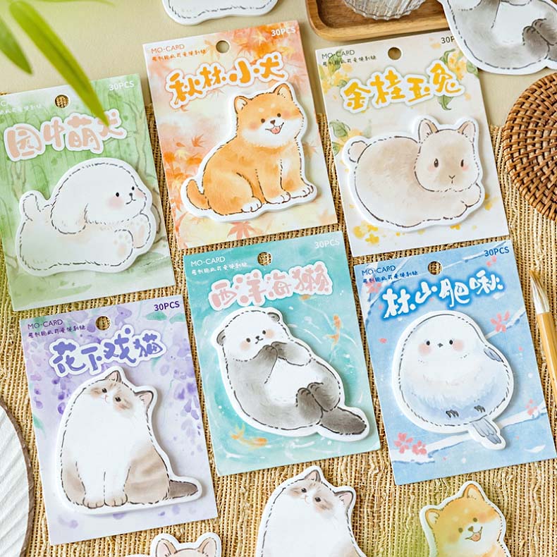 Joyful Animal Pals Sticky Notes