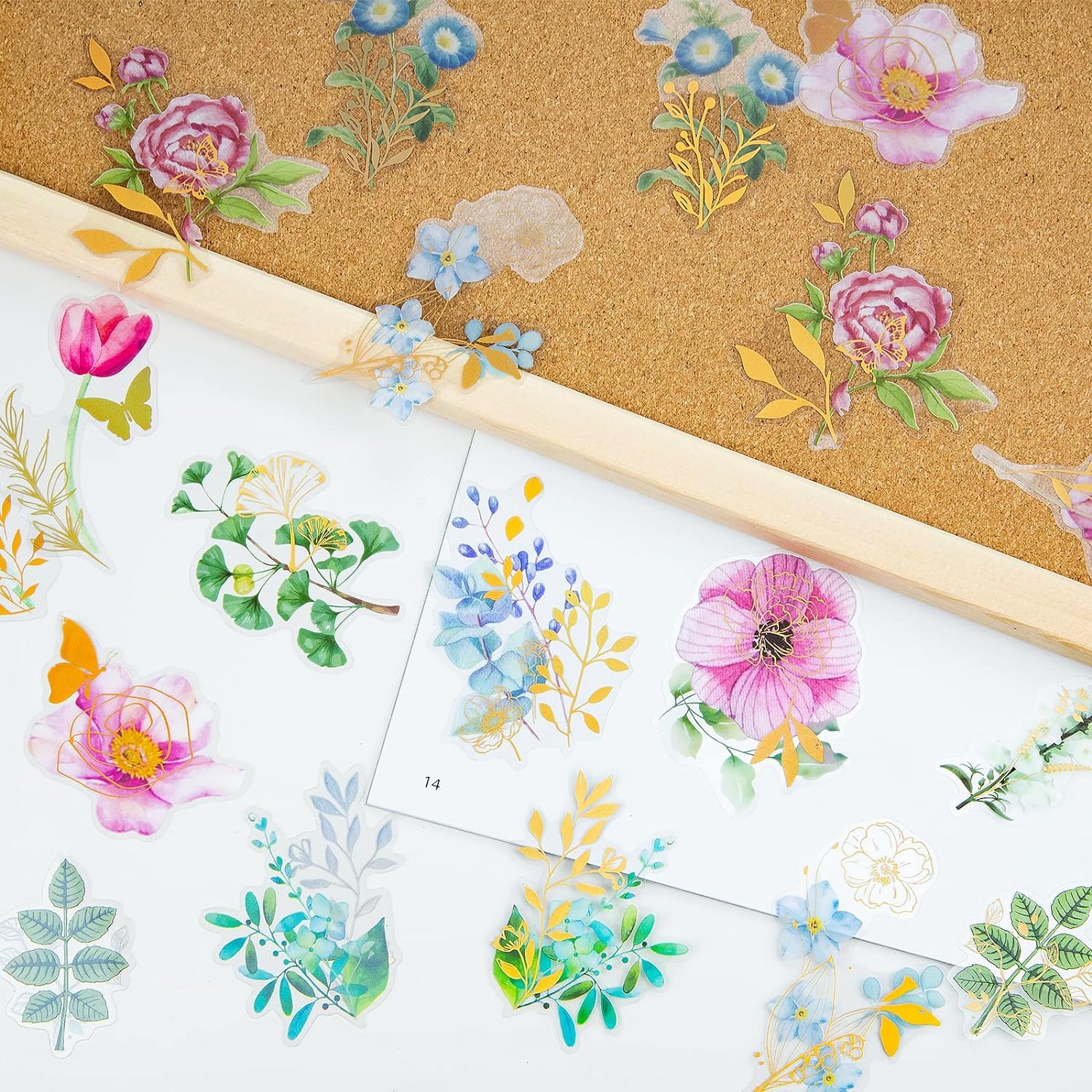Brazing PET Flower Stickers