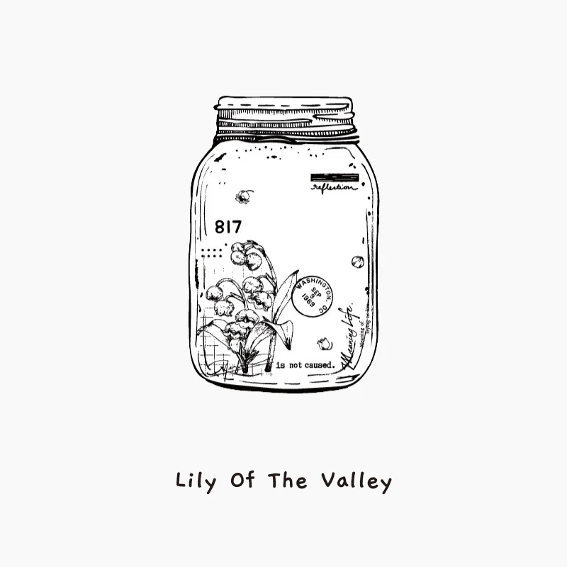 Vintage Jar Plant Stamps