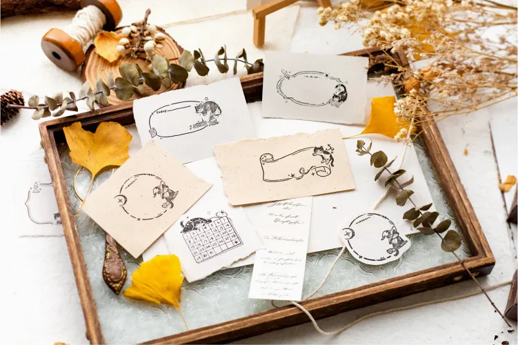 Cats Journal Wood Stamp
