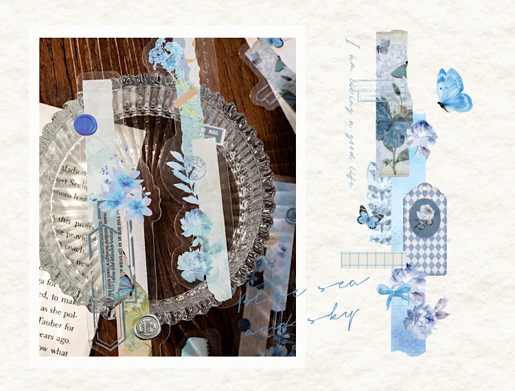 Long Strip Floral Journaling Stickers