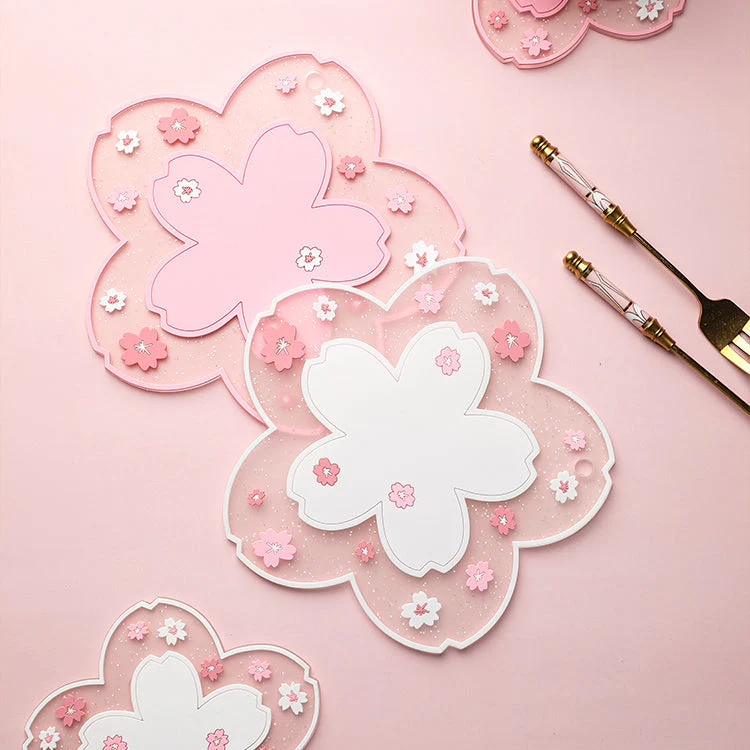 Kawaii Japanese Sakura Coaster
