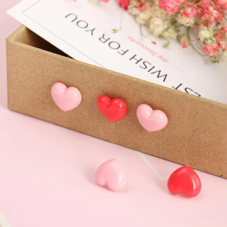 Heart Shaped Push Pins (50 Pcs)