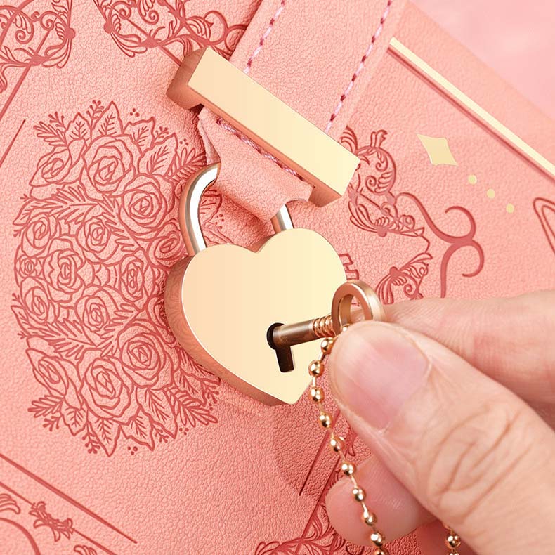 Blooming Secrets Heart Lock Journal