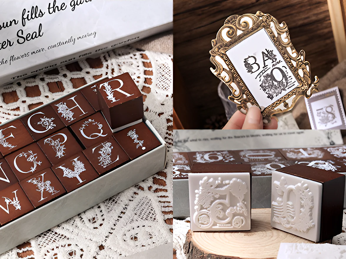 Fantasy Flowers and Numbers Stamp Set