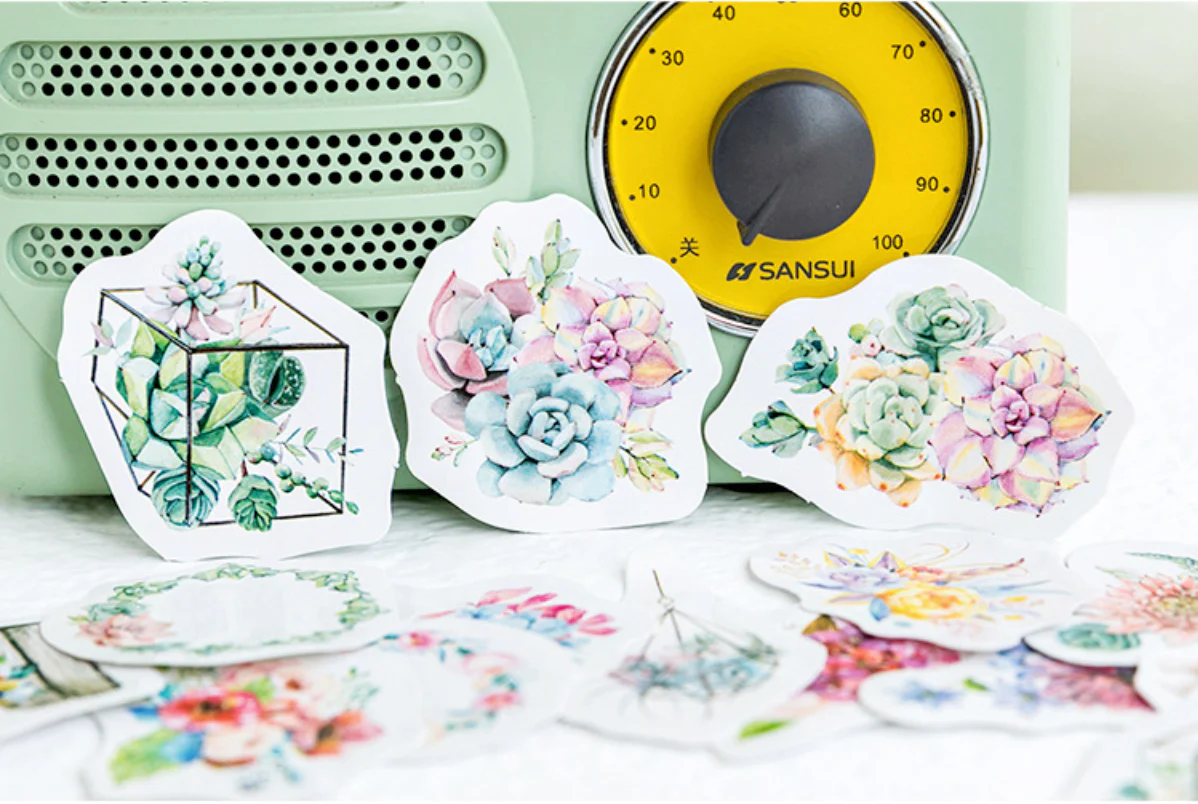 Spring Flowers Paper Stickers