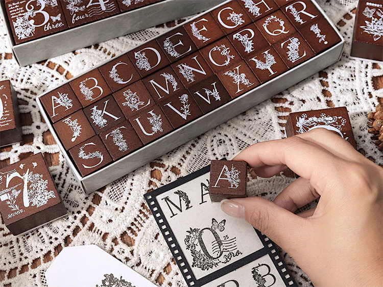 Fantasy Flowers and Numbers Stamp Set