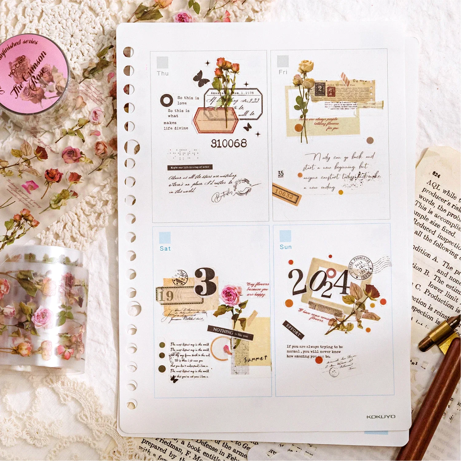 Floral Pattern Clear Tape