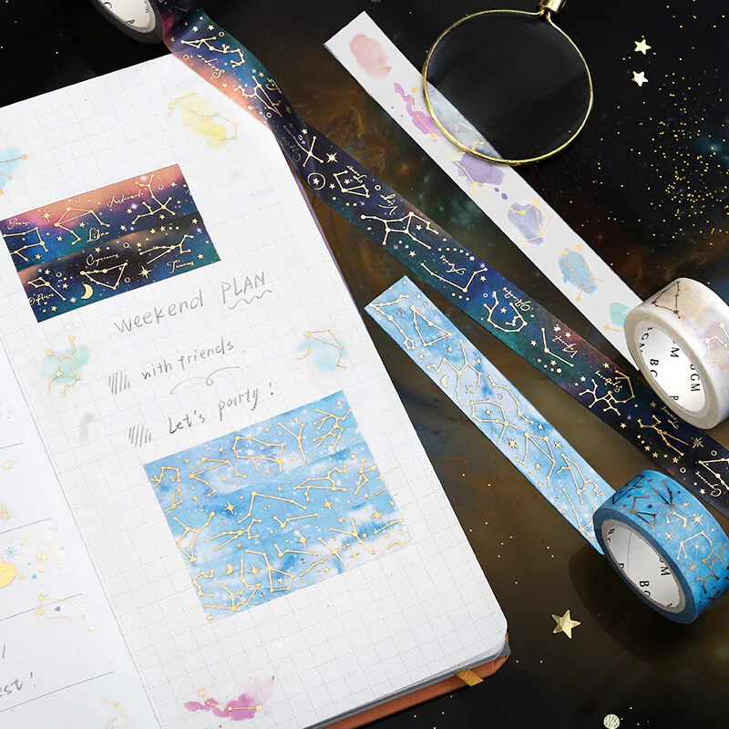 BGM Star Constellation Masking Tape Night Sky