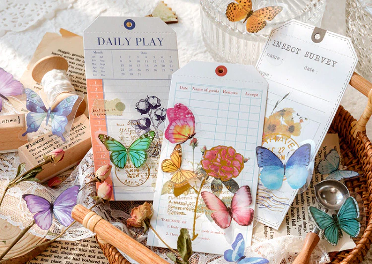 Original Deco Stickers Blue Butterflies