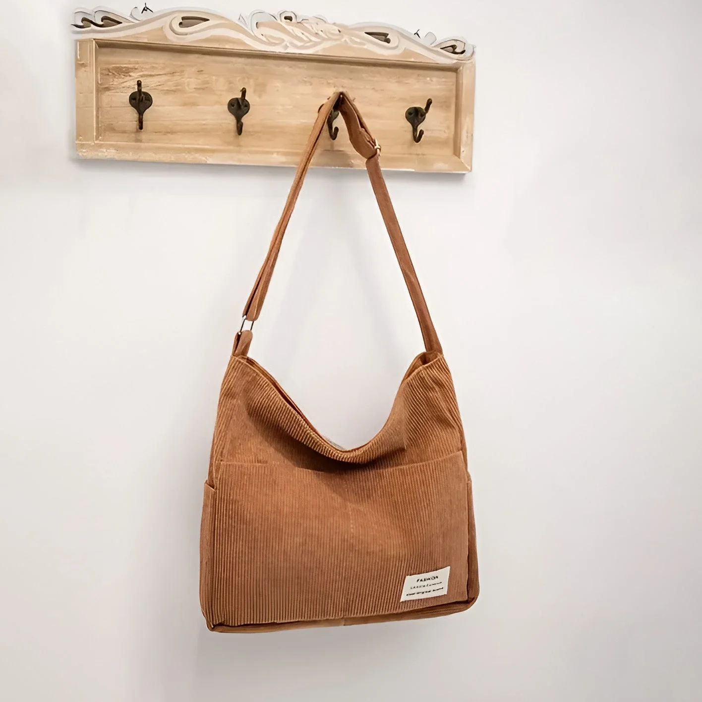 Everyday Corduroy Shoulder Tote