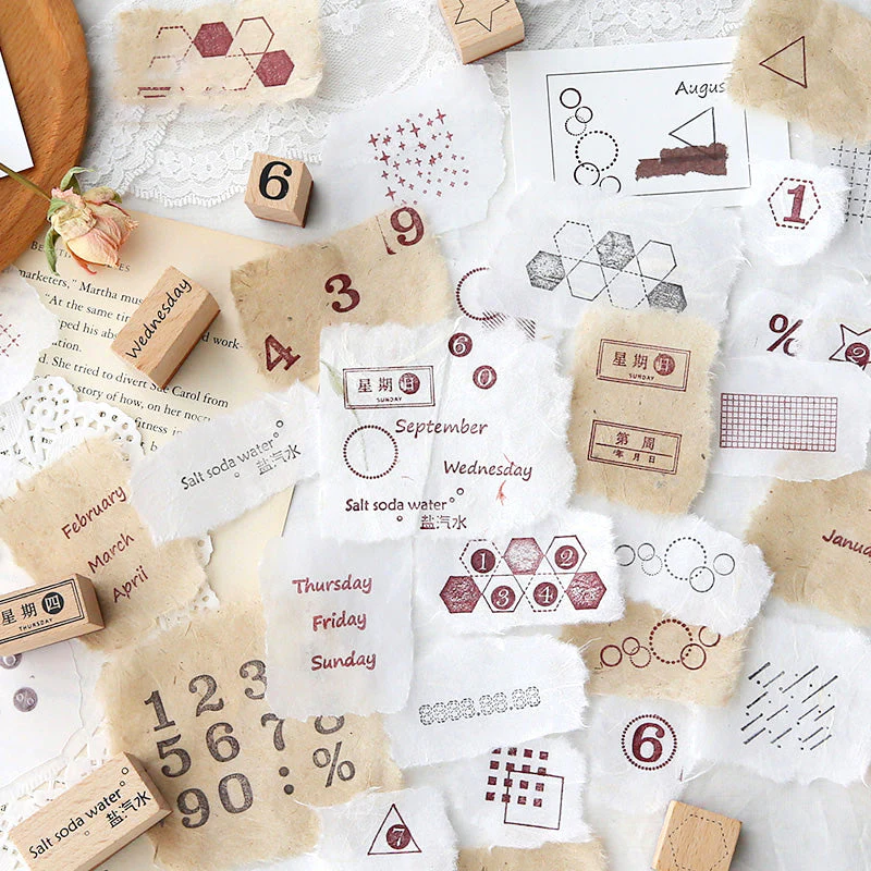 Artistic Textured Paper Set  Pressed Flowers