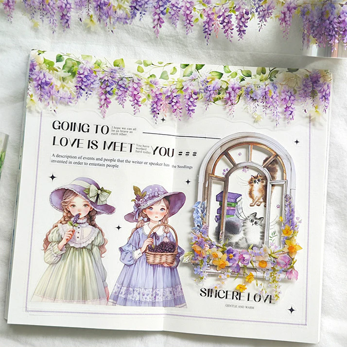 Floral Pattern Clear Masking Tapes