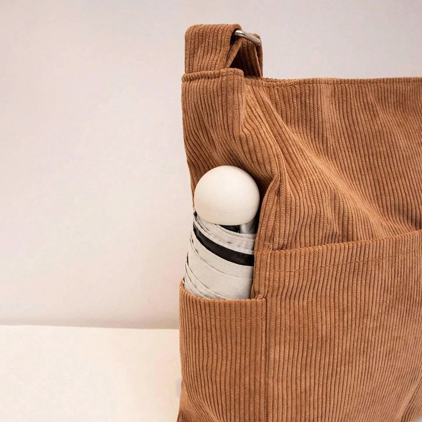 Everyday Corduroy Shoulder Tote