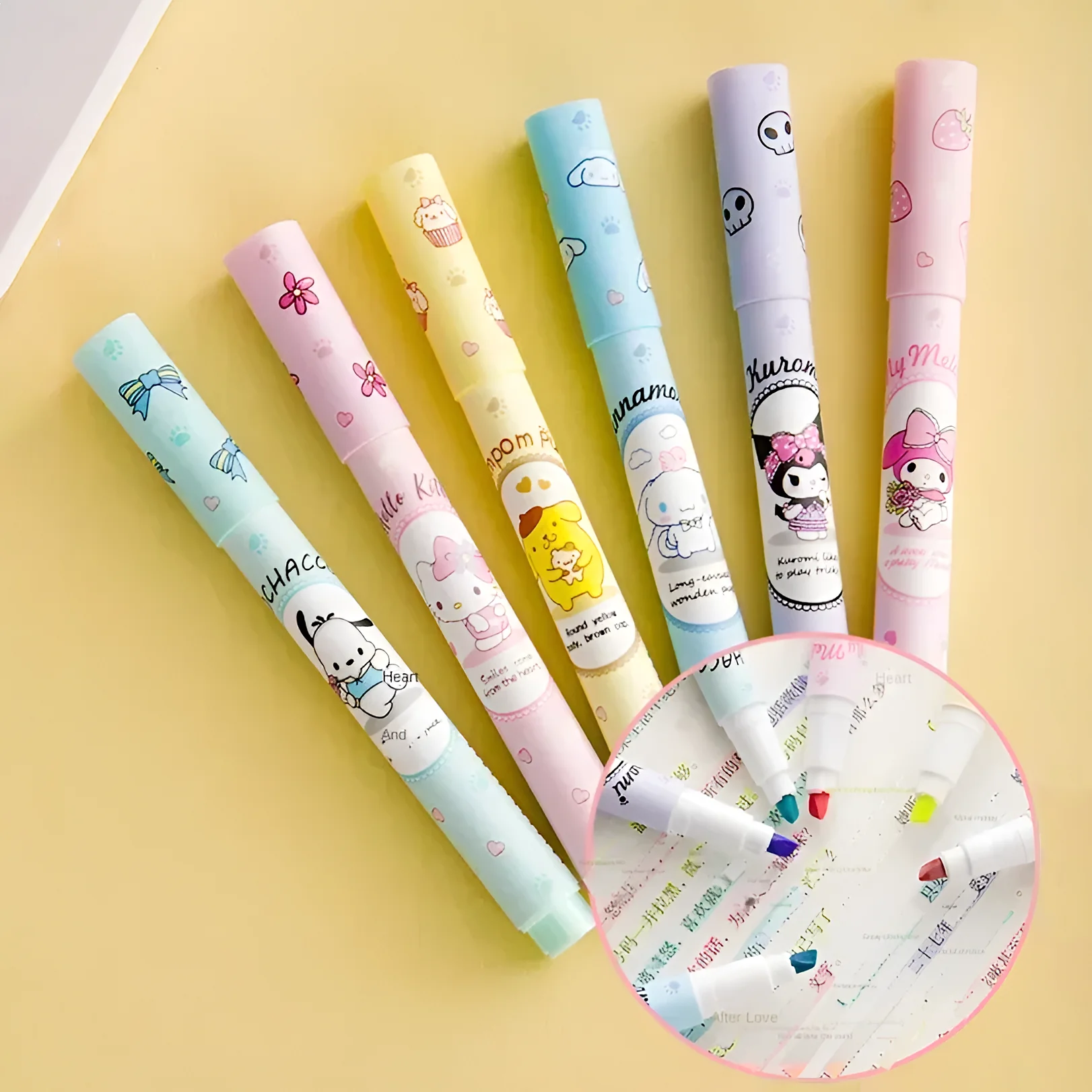 Fancy Characters Highlighters Set of 6