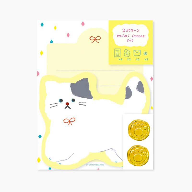 Furukawashiko My Biyori Die Cut Mini Letter Set – Cat Edition