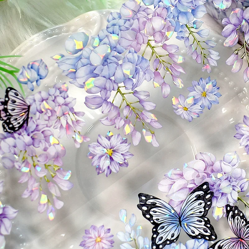 Glowing Violet Transparent Tape Extra Wide