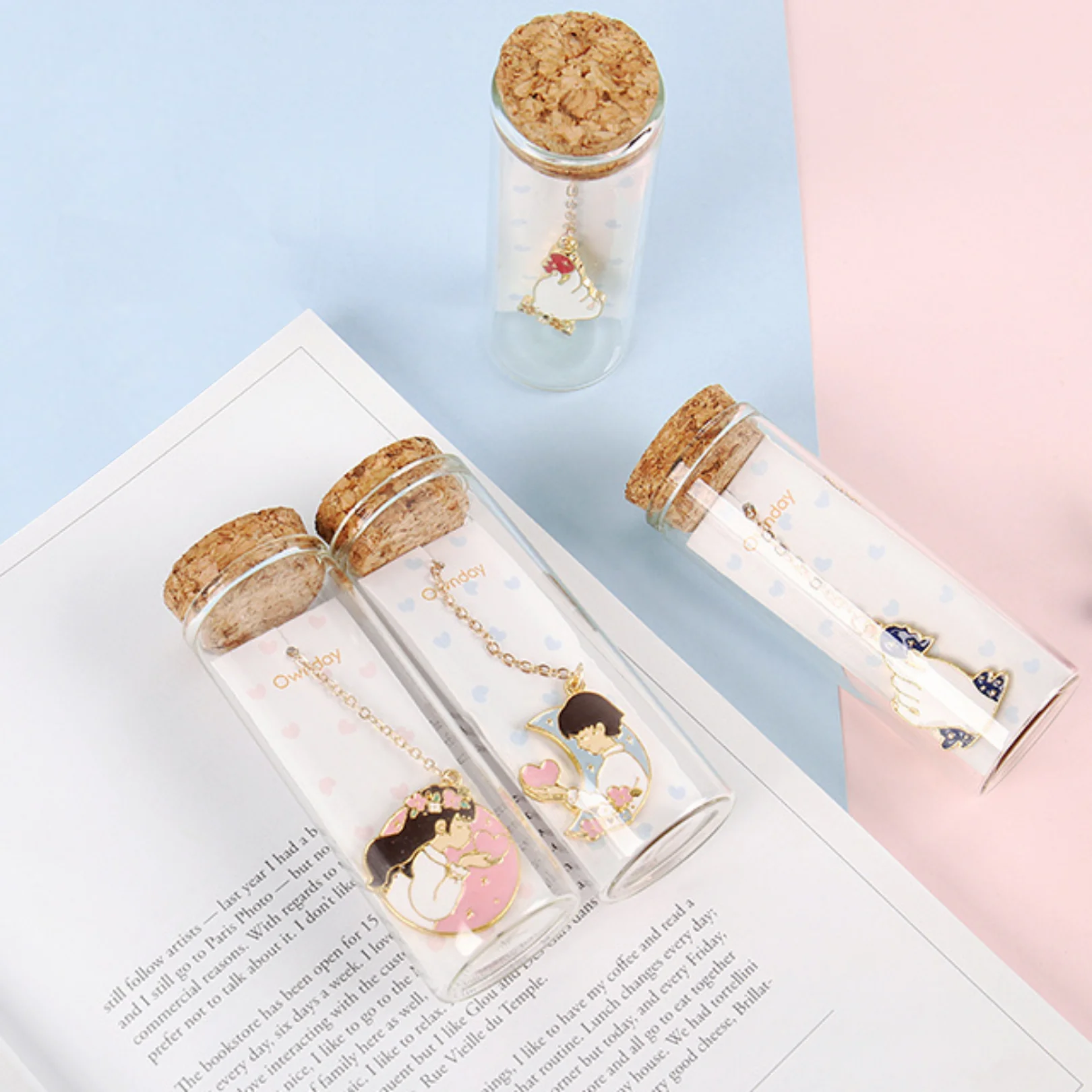 Heart Pendant Bookmark Set of 2