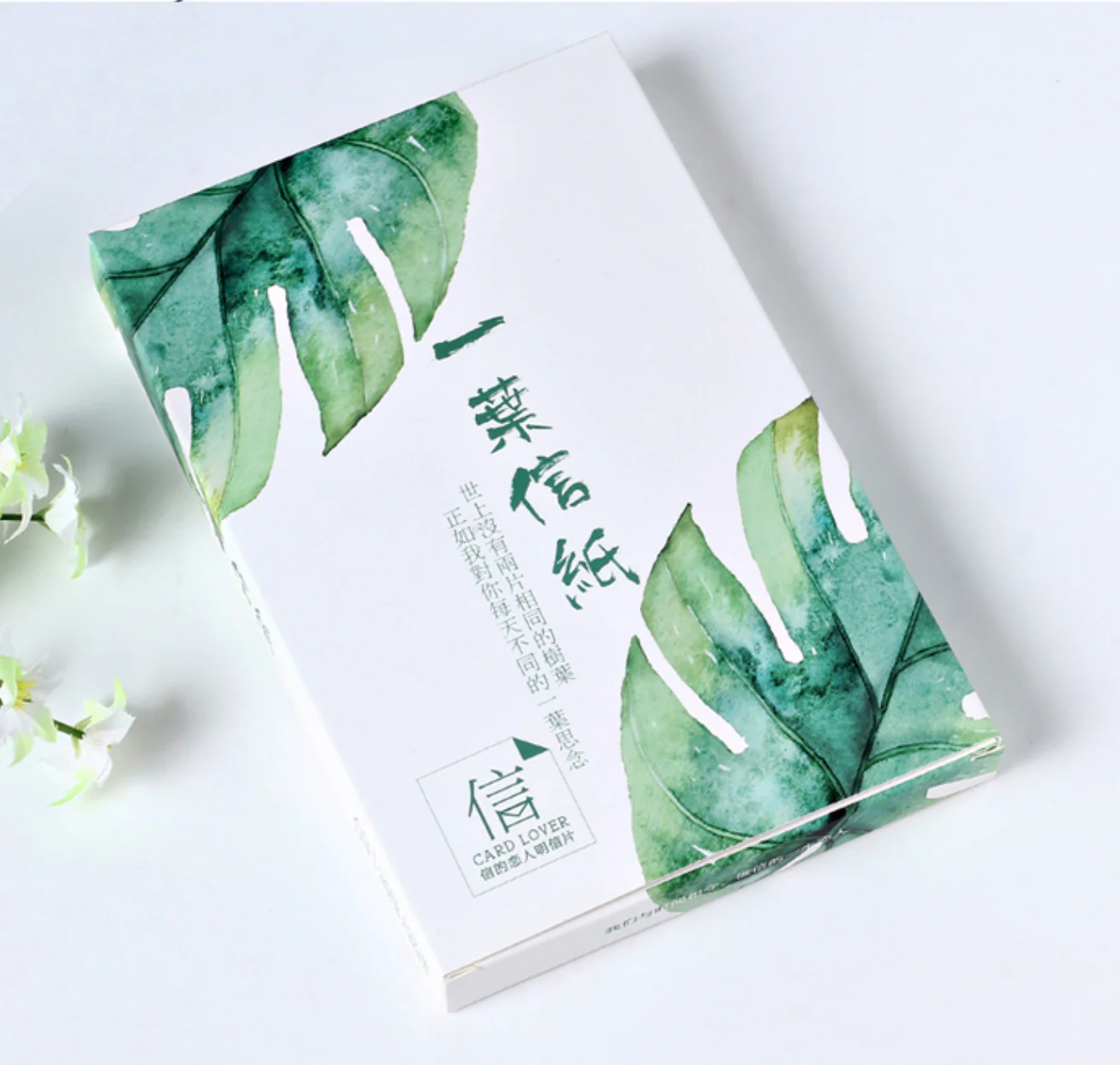 Leaf Design Greeting Cards Set of 30