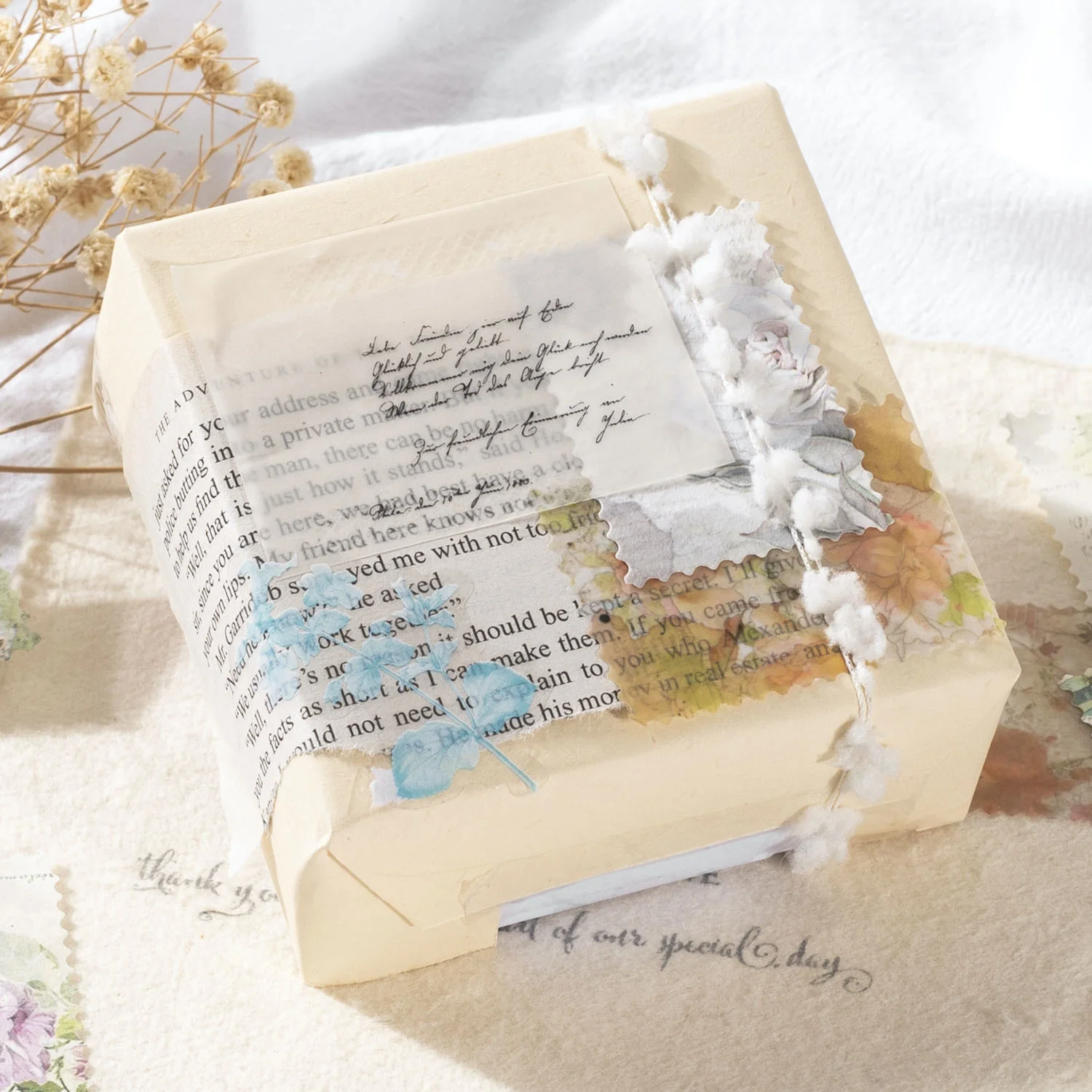 Floral Ink Scrapbooking Stickers