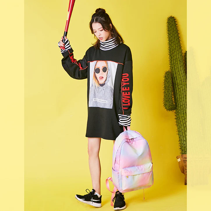 Rainbow Clouds Nylon Backpack