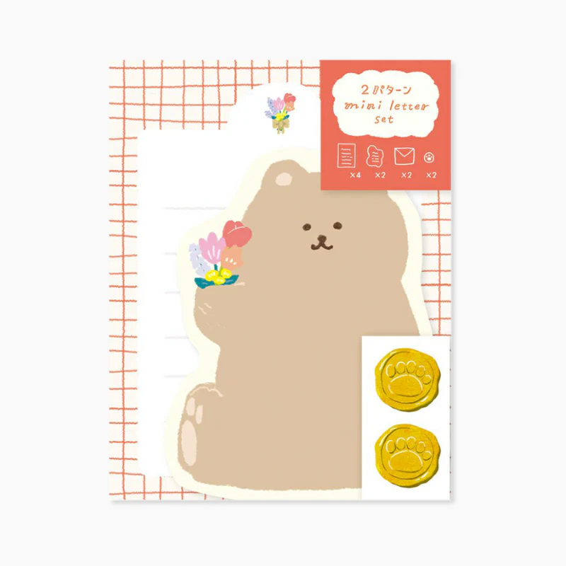Furukawashiko My Biyori Die Cut Mini Letter Set - Bear Edition
