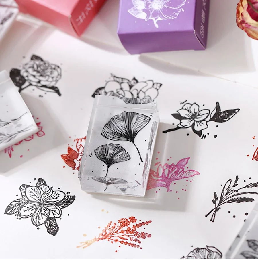Garden Pattern Rubber Stamp