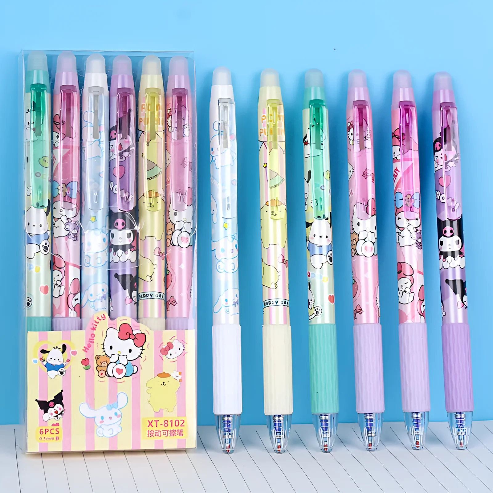 Sanrio Characters Erasable Gel Pen Set