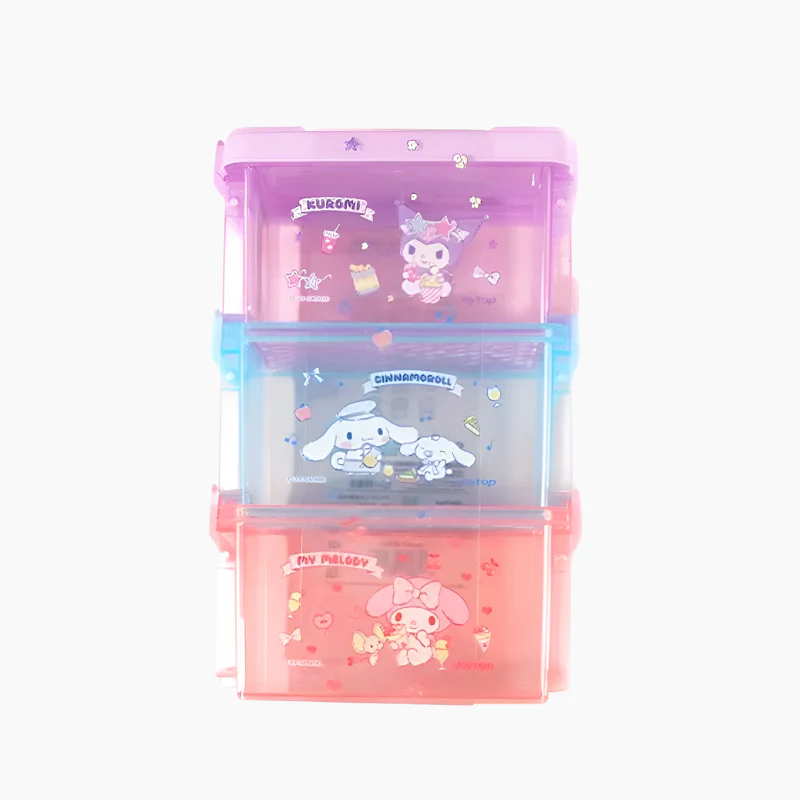 Stackable Cartoon Storage Boxes Set of 3