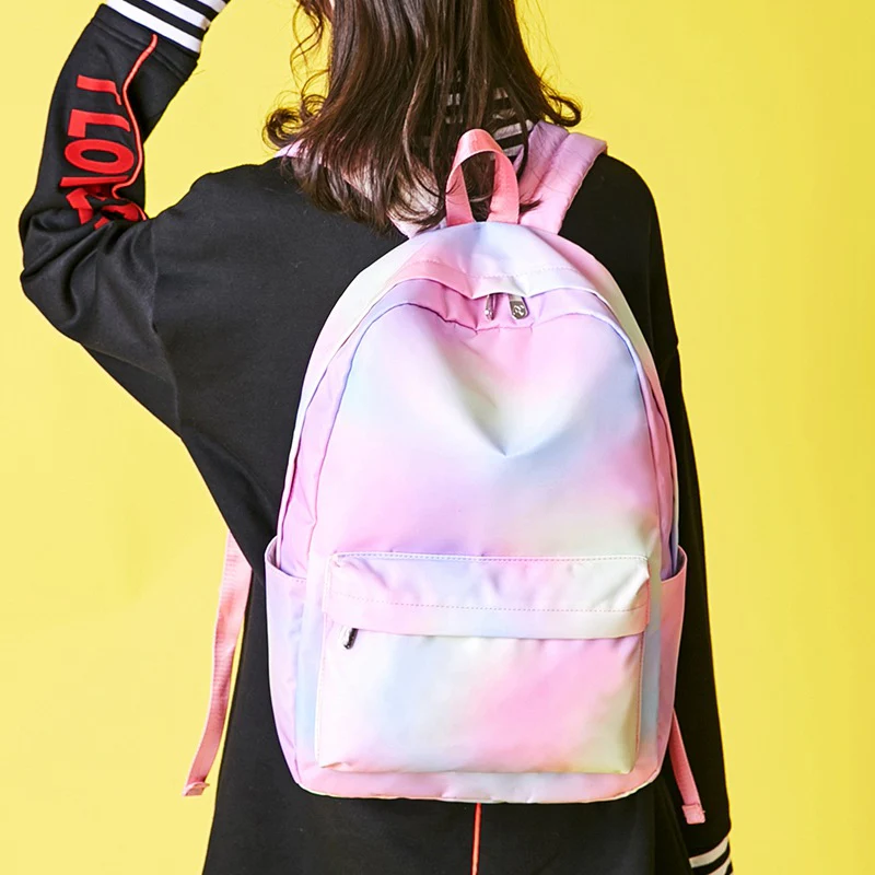 Rainbow Clouds Nylon Backpack