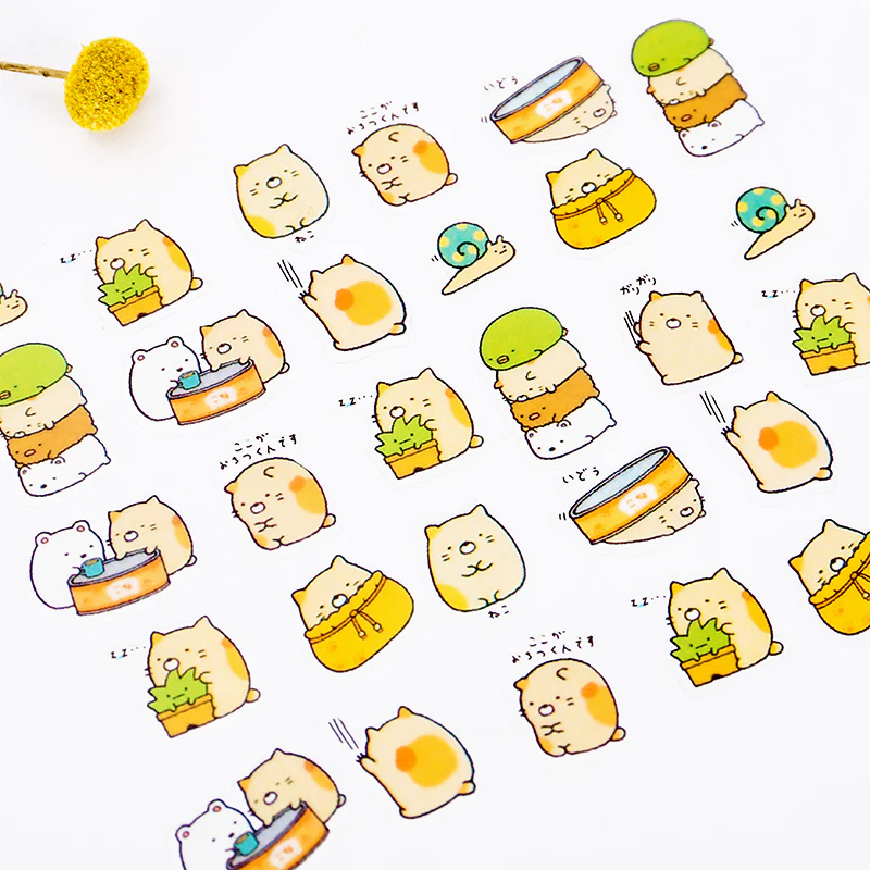 Cute Character Sticker Set