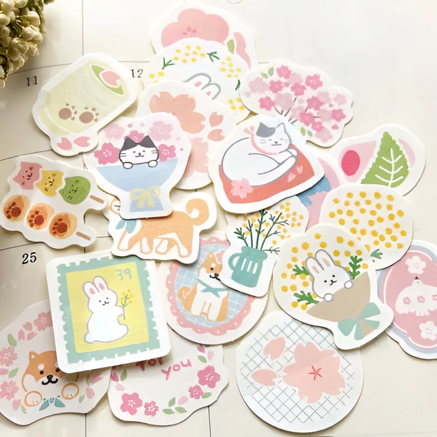 Furukawashiko Flake Stickers Cat Cafe