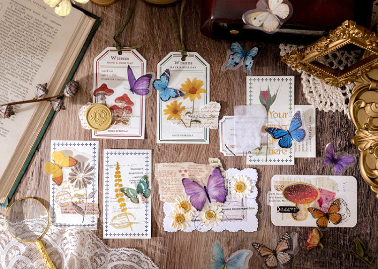 Original Deco Stickers Blue Butterflies