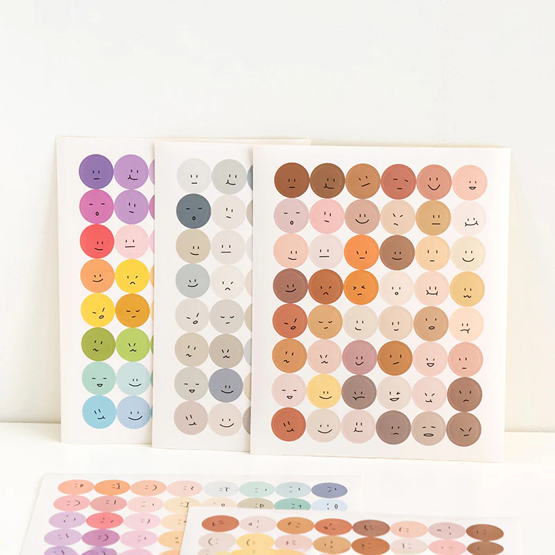 Colorful Emoji Dot Stickers