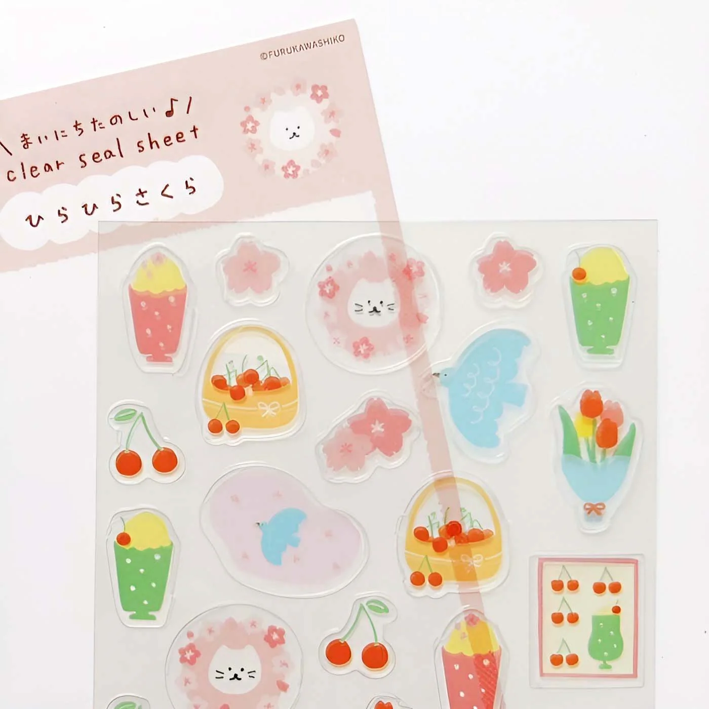 Furukawashiko Transparent Sticker Sheet Fluttering Sakura