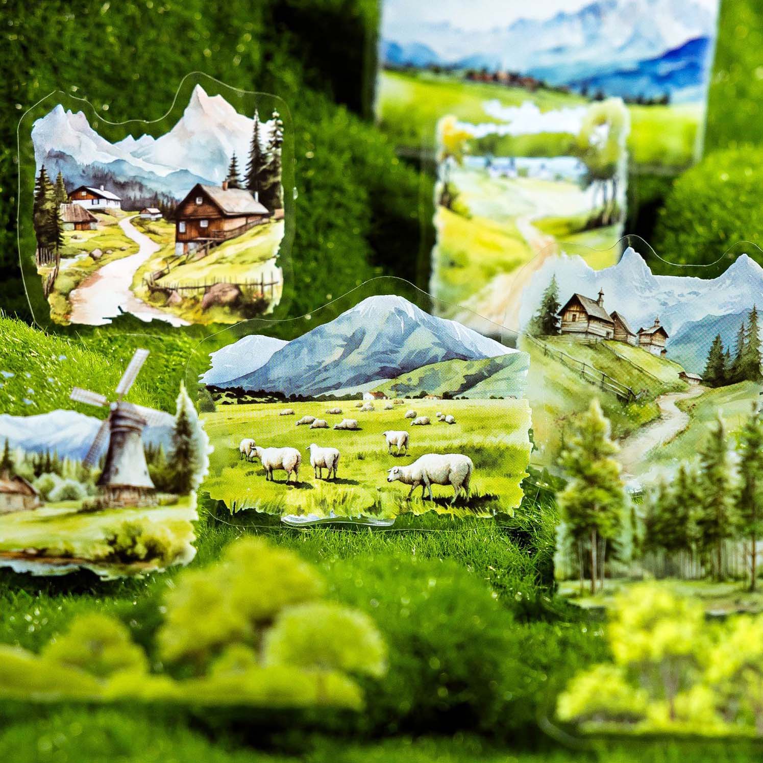 Seasonal Nature Clear Stickers