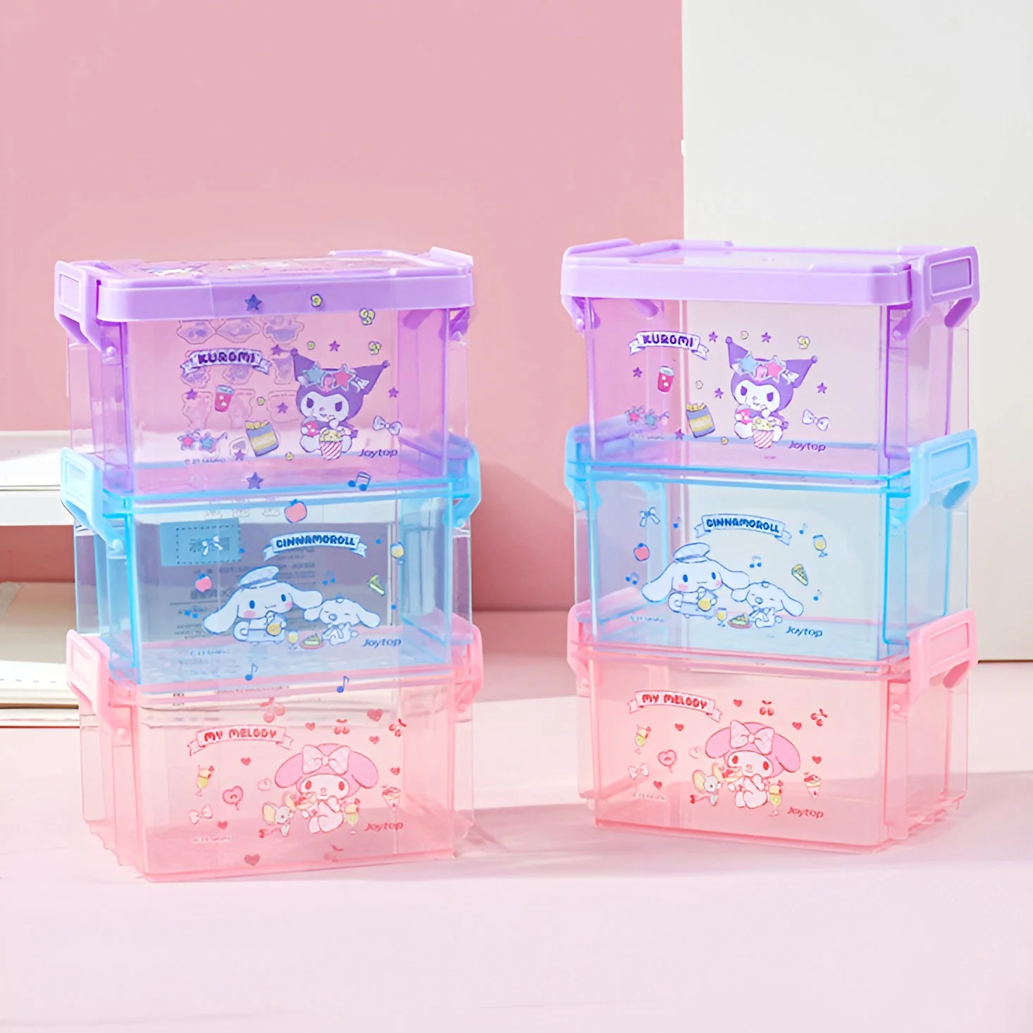 Stackable Cartoon Storage Boxes Set of 3