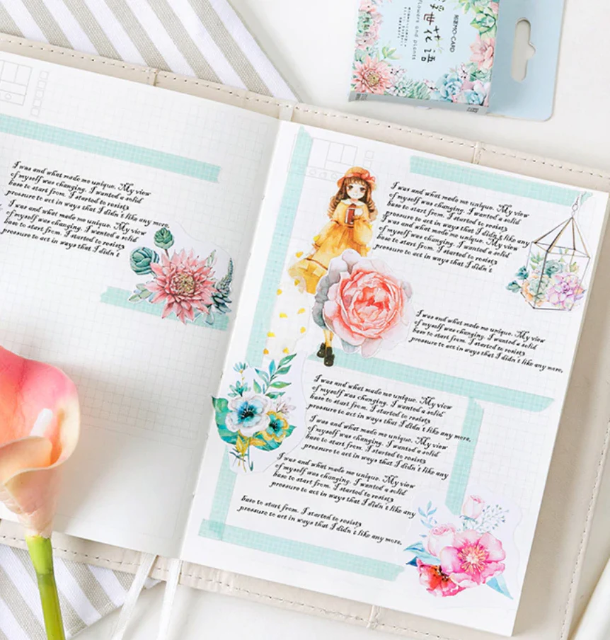 Spring Flowers Paper Stickers