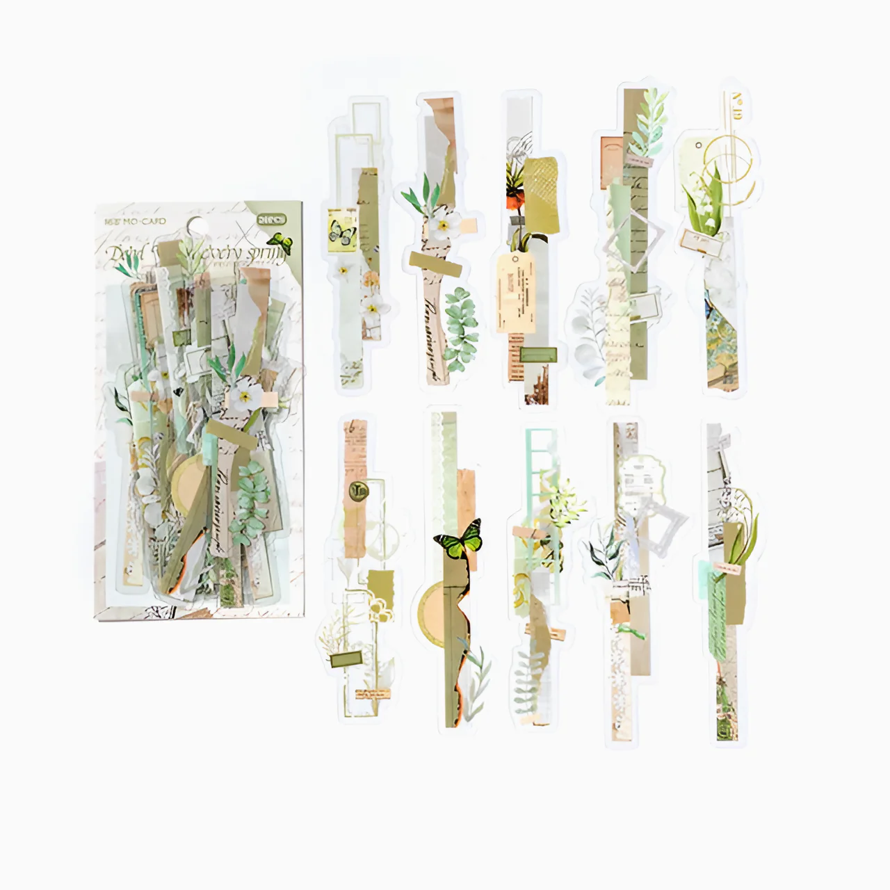 Long Strip Floral Journaling Stickers